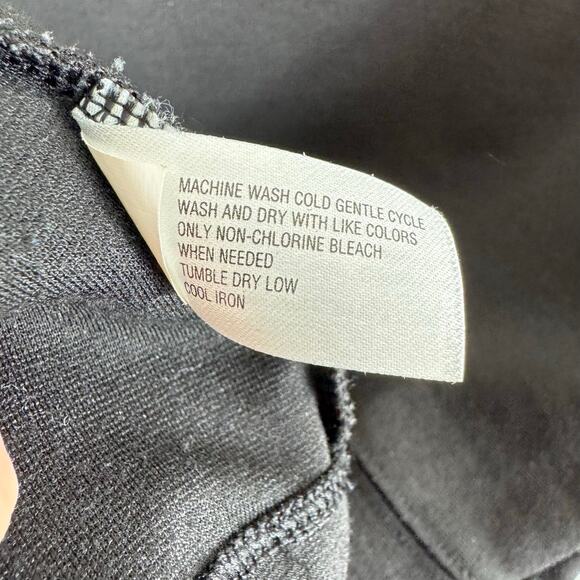 GAP Black Knit 3/4 Sleeve Stretchy Pullover Knee Length Ponte Dress Size MP - Picture 5 of 5